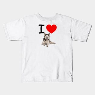 I HEART SIBERIAN HUSKY Kids T-Shirt